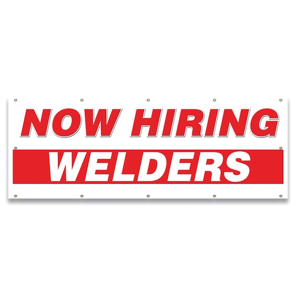 Signmission Now Hiring Welders Banner Apply Inside Accepting Application Single Sided B-120-30322 - main
